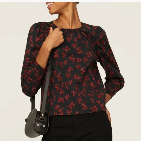 Thakoon Tops - NWT Thakoon Collective Floral Puff Sleeve Top Size M